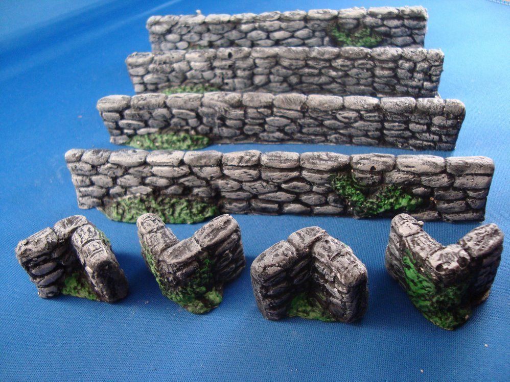 Modular Stone Walls & Corners 28mm – Tabletop Wargaming Terrain
