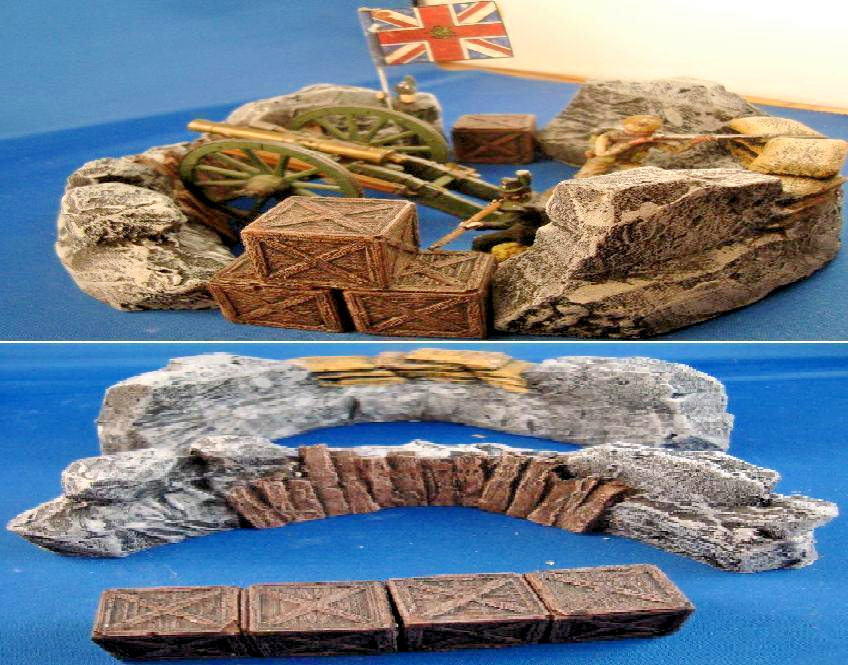 1:32 ACW Redoubt Terrain Set – Defensive Fortifications, Sandbags