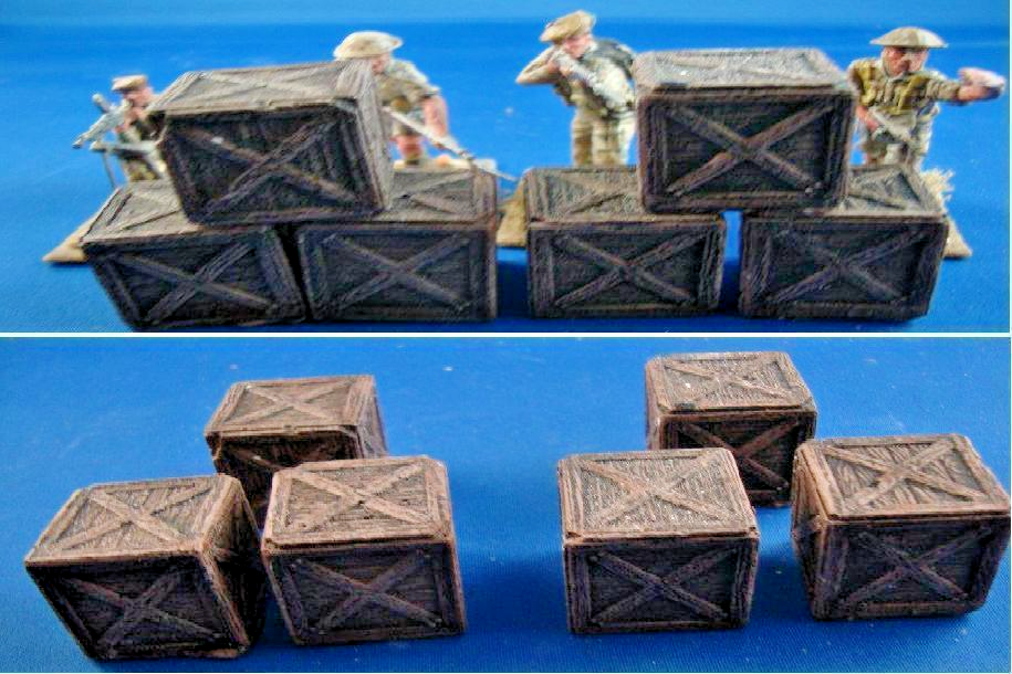 Wargaming Wooden Crates Set 1:32 Scale – Terrain & Scatter Scenery