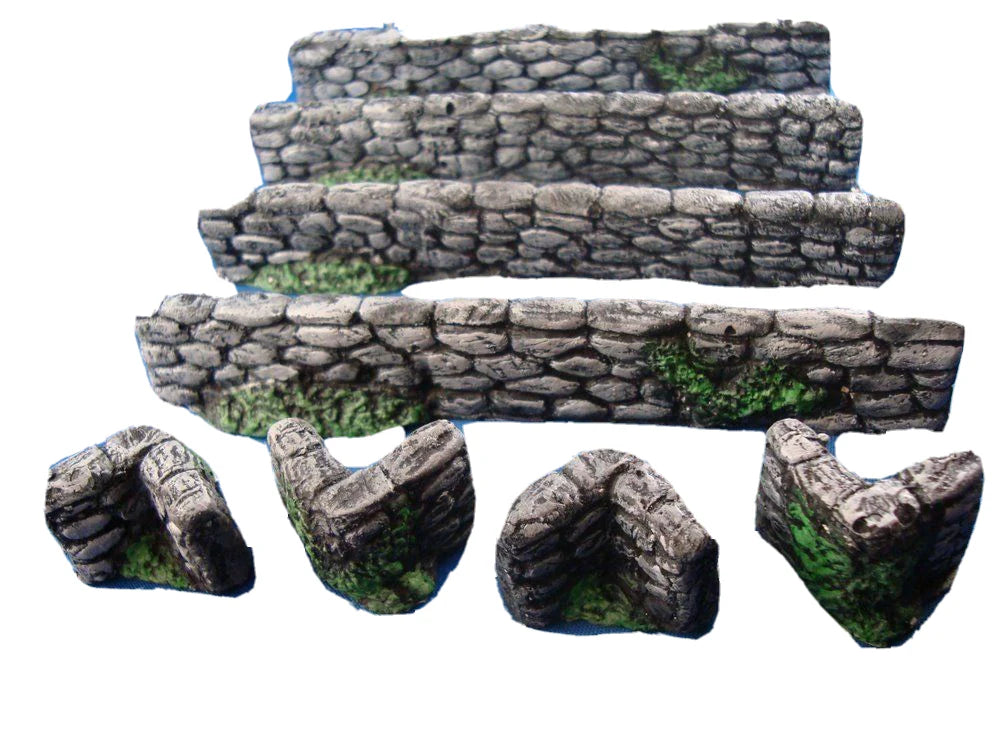 Modular Stone Walls & Corners 28mm – Tabletop Wargaming Terrain