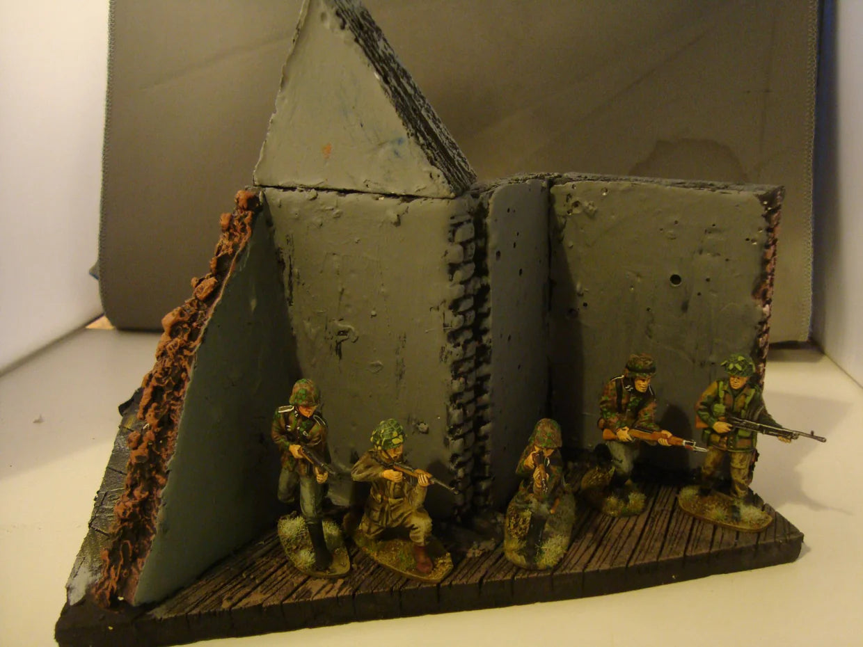 1:32 Ruined WW2 Building – Wargaming Terrain for Dioramas