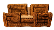 1:32 ACW Artillery Fence – Wooden Wargaming Terrain, Civil War