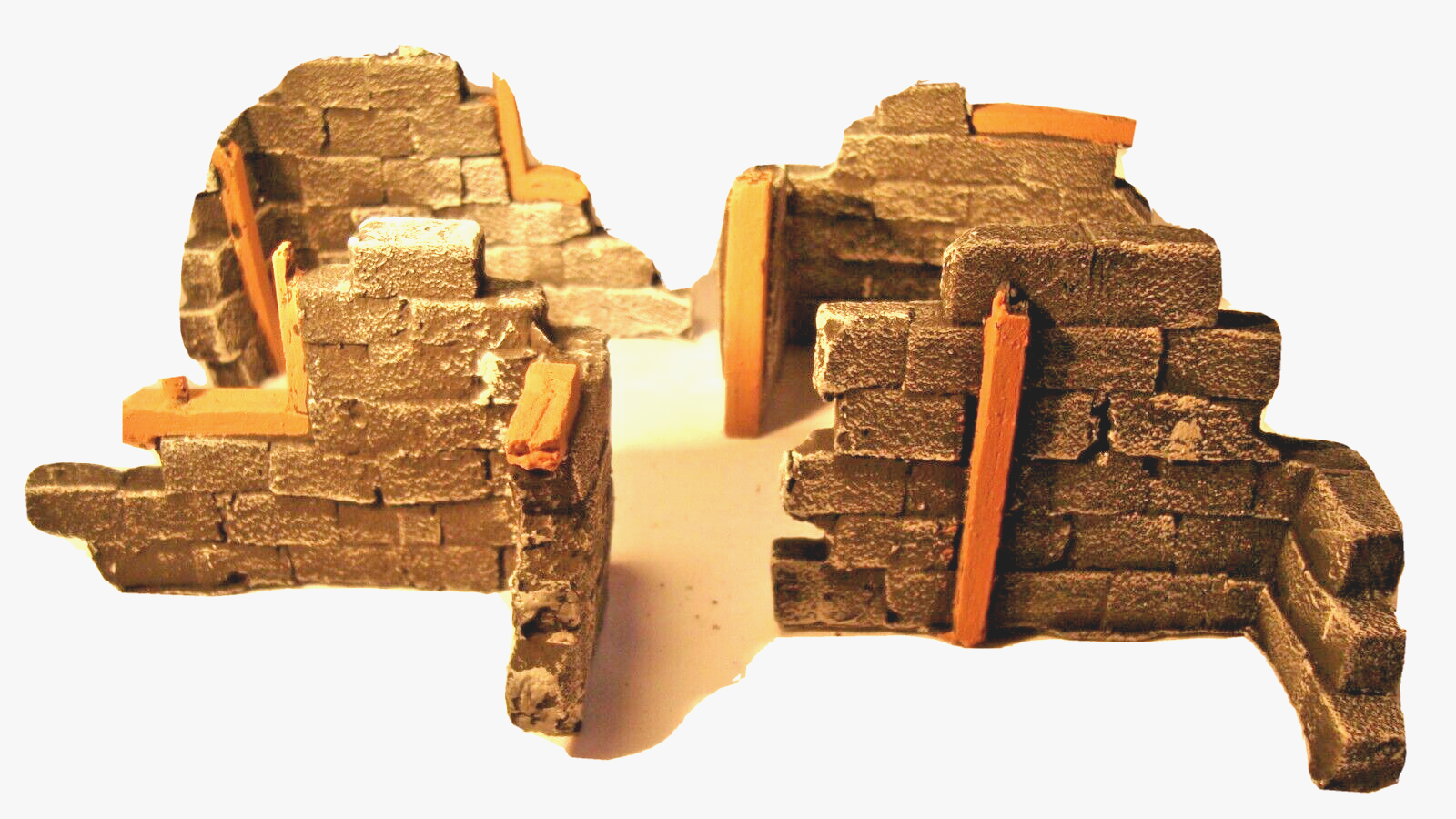 1:32 WW2 Ruined Buildings (4 Pack) – Wargaming Terrain Set