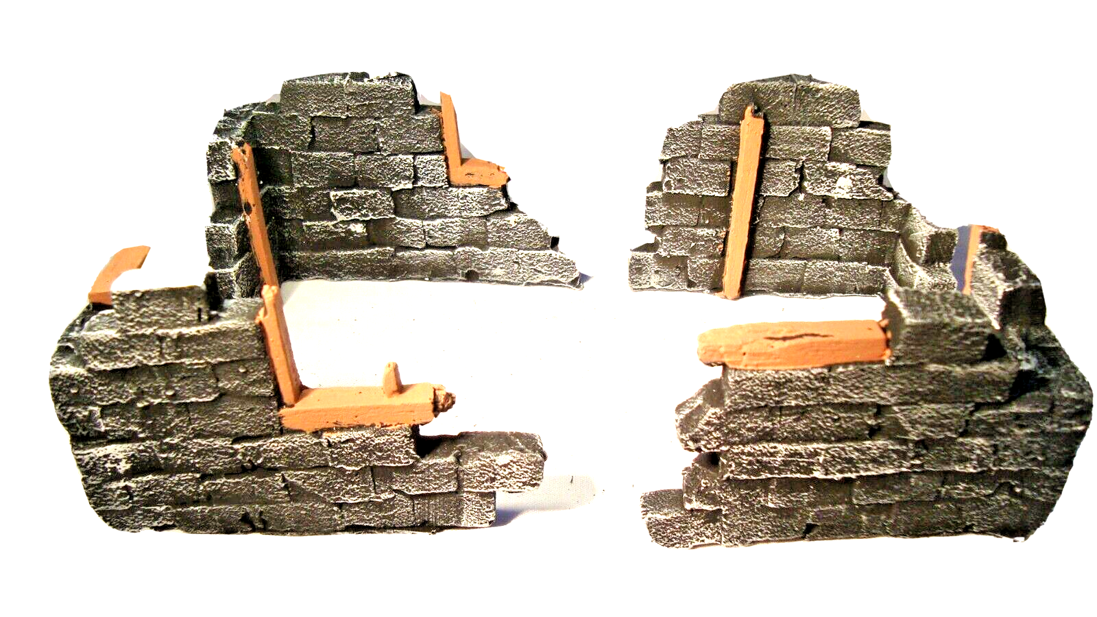 1:32 WW2 Ruined Buildings (4 Pack) – Wargaming Terrain Set